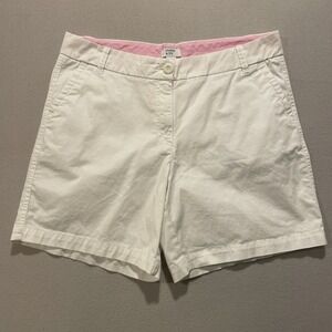 Crown &‎ Ivy Size 10 CAROLINE White STRETCH Shorts Classic EXCELLENT ~ Fast Ship